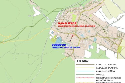 Osek, Vodičkova - rekonstrukce kanalizace a vodovodu 