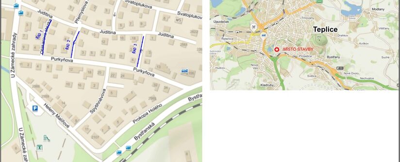 Teplice, Otakarova, Břetislavova, Boleslavova stezka - rekonstrukce vodovodu