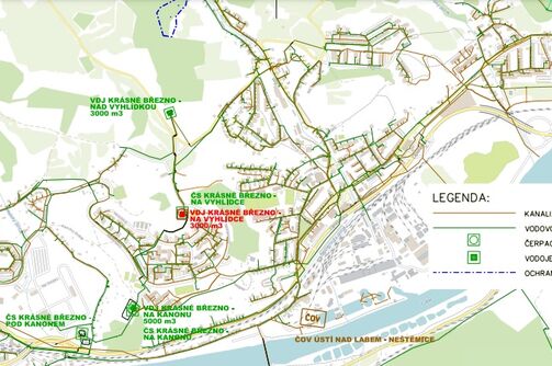Ústí n.L., VDJ Krásné Březno - Na Vyhlídce - rekonstrukce