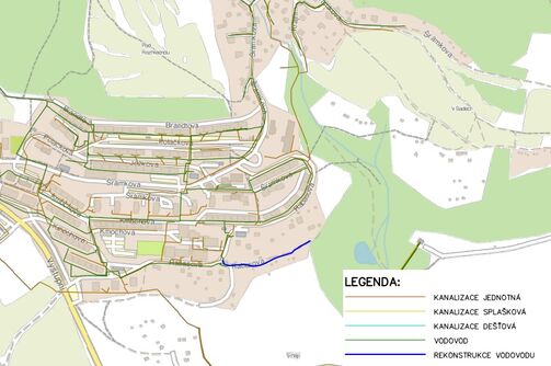 Ústí n.L., Nad Březnem - rekonstrukce vodovodu