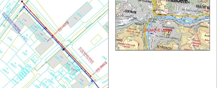 Ústí n.L., Sukova - rekonstrukce kanalizace a vodovodu