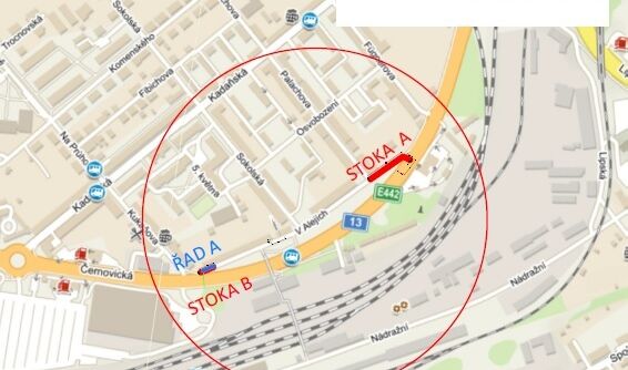 Chomutov, V Alejích, u ČS Benzina- rekonstrukce kanalizace a vodovodu