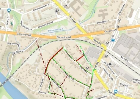 Klášterec n.O., Nad Tunýlkem, propojka Za Korkem - rekonstrukce kanalizace