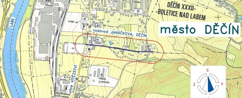Děčín, Janáčkova - rekonstrukce vodovodu