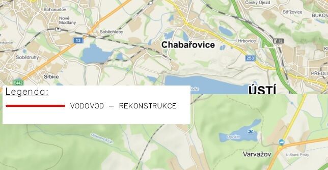 Chlumec, Žandov, spodní část - rekonstrukce vodovodu