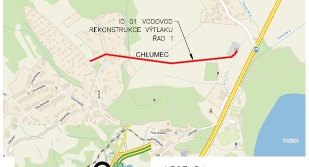Chlumec - rekonstrukce vodovodu (výtlak do VDJ, 3. etapa)