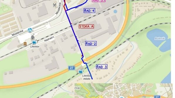 Litvínov, Mostecká, Nádražní – rekonstrukce vodovodu a kanalizace