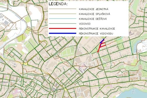 Liberec, Štefánikovo n.,Zborovská, gen.Píky-opatření na síti a rekonstrukce kanalizace a vodovodu
