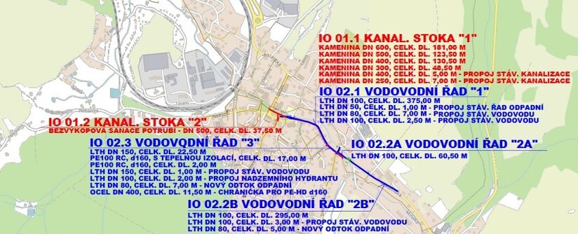 Rychnov u Jablonce nad Nisou, Kokonínská - rekonstrukce vodovodu a kanalizace
