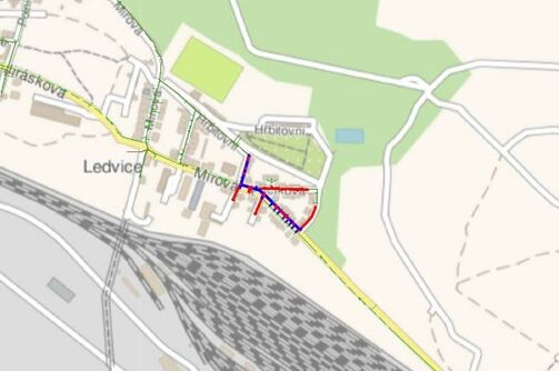 Ledvice, Mírová, Fučíkova, Hřbitovní, Polní mez – rekonstrukce kanalizace a vodovodu