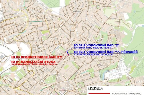 Liberec, Svojsíkova II. - rekonstrukce kanalizace a vodovodu