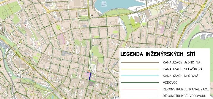 Jablonec n.N., Kubálkova, Mírové náměstí – rekonstrukce vodovodu a kanalizace