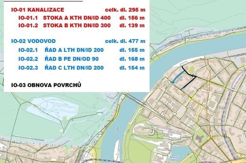 Děčín, Dobrovského, ČSLA, Labská – rekonstrukce kanalizace a vodovodu