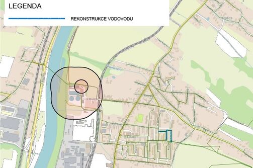 Děčín, Přímá, Pražská - rekonstrukce vodovodu v kolektoru