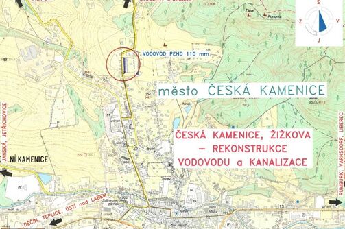 Česká Kamenice, Žižkova I. – rekonstrukce vodovodu a kanalizace