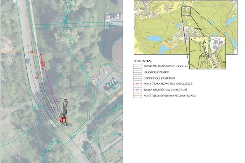 Hrob, Košťany - opatření na kanalizaci