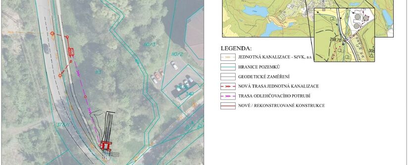 Hrob, Košťany - opatření na kanalizaci