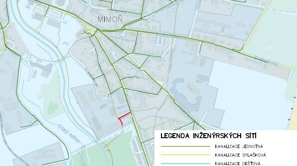 Mimoň, Pražská u č.p. 676 - rekonstrukce kanalizace