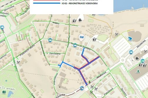 Chomutov, Kpt. Jaroše, Krokova, SNP – rekonstrukce kanalizace a vodovodu