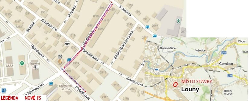 Louny, Pudlovská - rekonstrukce kanalizace a vodovodu