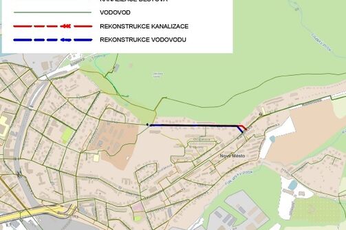 Děčín, Lužická – rekonstrukce kanalizace a vodovodu
