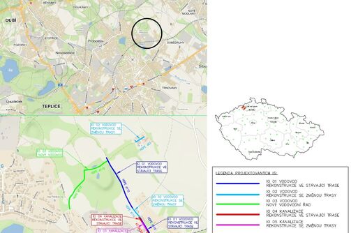 Teplice, Sobědruhy, K zámečku – rekonstrukce vodovodu a kanalizace