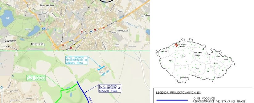 Teplice, Sobědruhy, K zámečku – rekonstrukce vodovodu a kanalizace