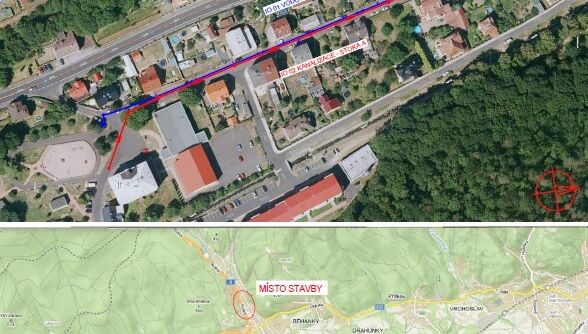 Dubí, Bezručova – rekonstrukce kanalizace a vodovodu