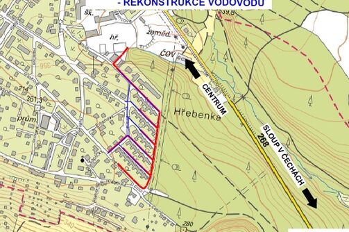 Nový Bor, Lesná - rekonstrukce kanalizace a vodovodu