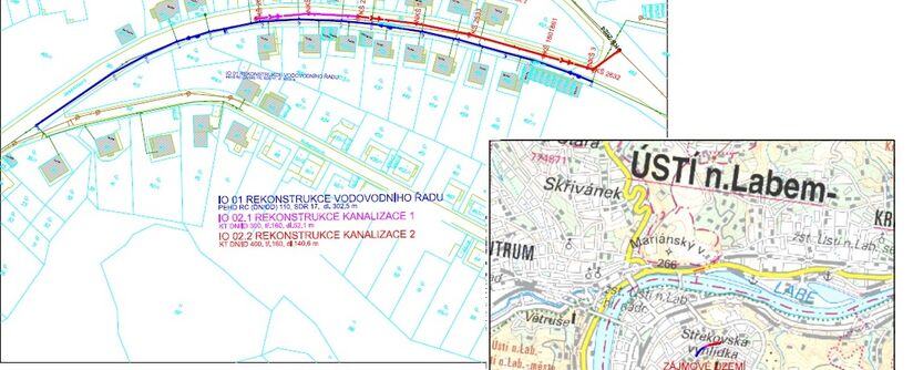 Ústí nad Labem, Jeseninova_II.část - rekonstrukce vodovodu a kanalizace