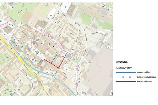 Chomutov, Na Příkopech, Ruská - rekonstrukce kanalizace a vodovodu