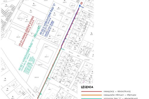 Litoměřice, 28. října - rekonstrukce kanalizace a vodovodu