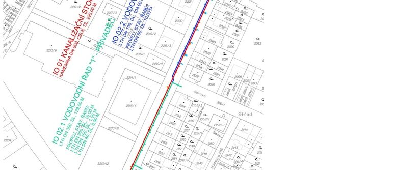 Litoměřice, 28. října - rekonstrukce kanalizace a vodovodu
