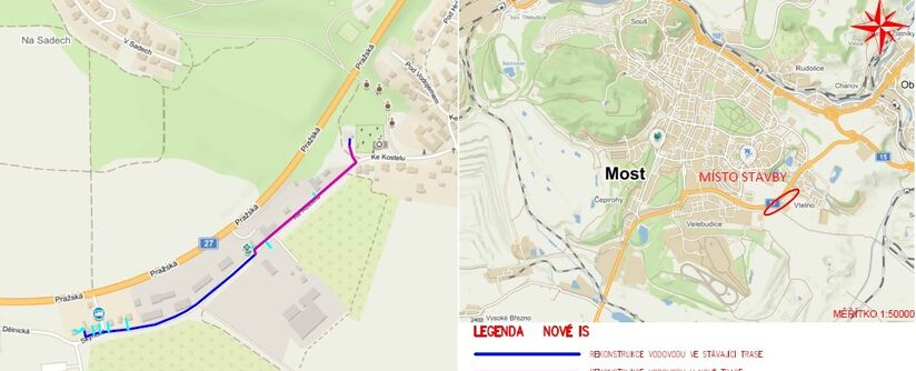 Most, Skyřická - rekonstrukce vodovodu