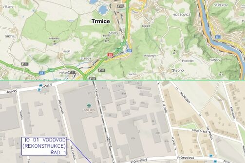 Ústí n. L., U Vlečky, Sklářská - rekonstrukce kanalizace a vodovodu
