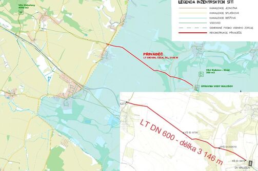 Hoštka, AŠ Malešov – Polepy, VPŠ Hrušovany – rekonstrukce přivaděče